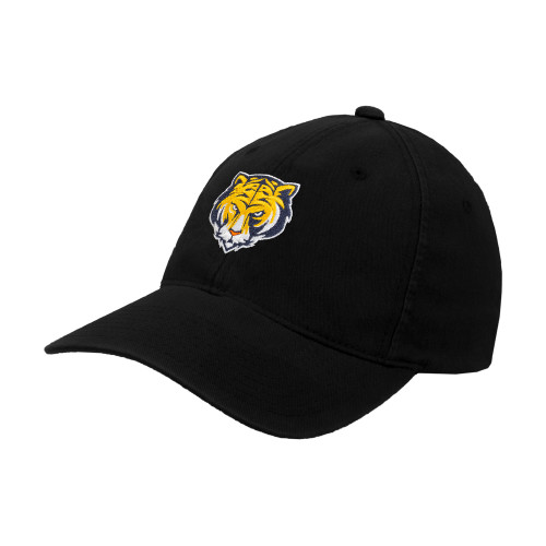 QueenS/Mborough Comm Black Flexfit Structured Low Profile Hat-Mascot Head