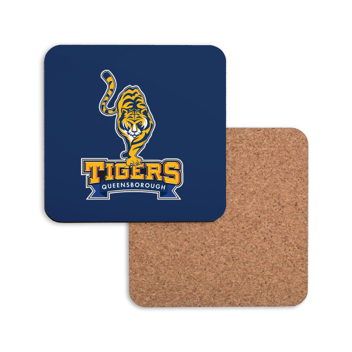 Hardboard Coaster w/Cork Backing-Tiger Queensborough