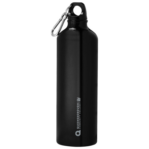 Venture Aluminum Black Bike Bottle 26oz-Primary Logo Engraved