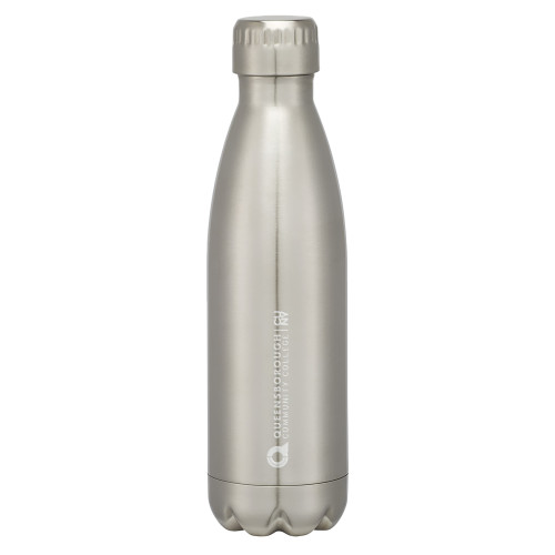Swig Stainless Steel Silver Bottle 16oz-Primary Logo Engraved