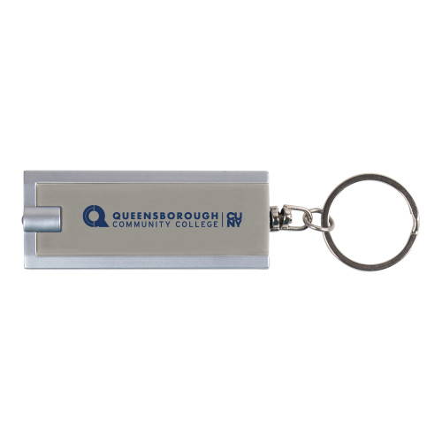 Turbo Silver Flashlight Key Holder-Primary Logo