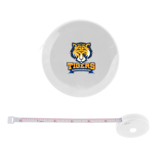 White Round Cloth 60 Inch Tape Measure-Mascot head wordmark