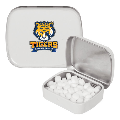 White Rectangular Peppermint Tin-Mascot head wordmark