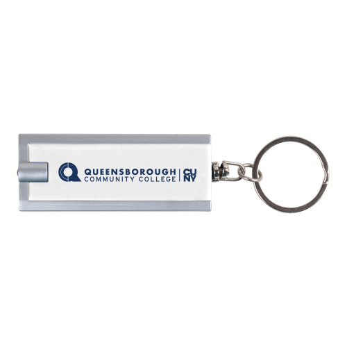 Turbo White Flashlight Key Holder-Primary Logo