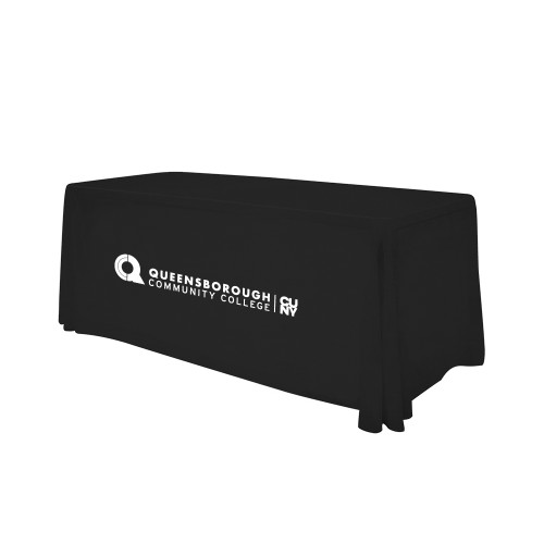 Black 6 foot Table Throw-Primary Logo