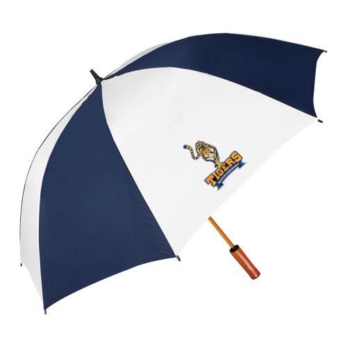 64 Inch Navy/White Umbrella-Tiger Queensborough