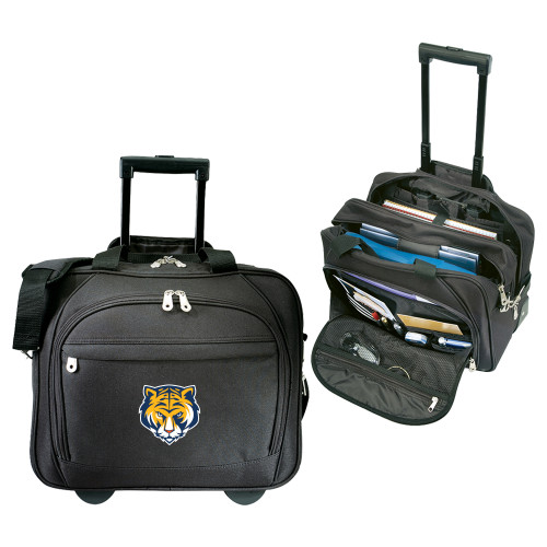 Black Embassy Plus Rolling Computer Brief-Mascot Head