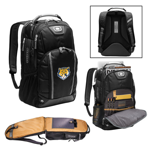 OGIO Black Bolt Backpack-Mascot Head