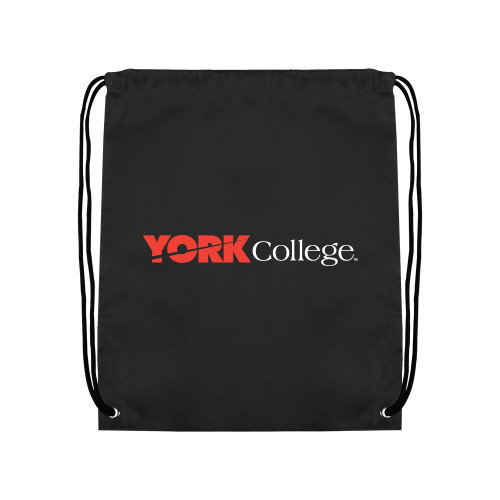 Black Drawstring Backpack-Official Logo