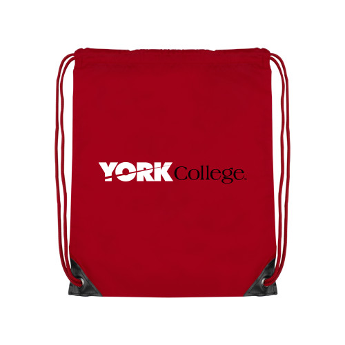 Red Drawstring Backpack-Official Logo