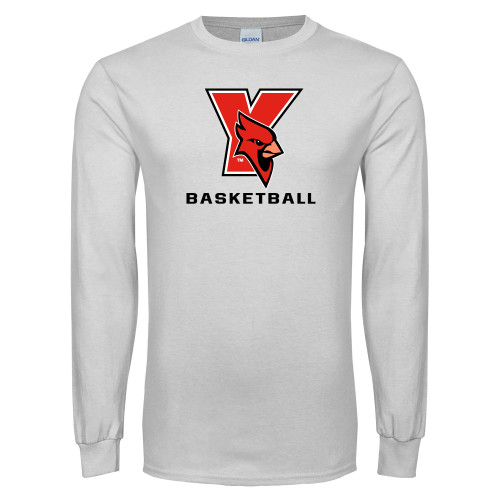 White Long Sleeve T Shirt-Basketball