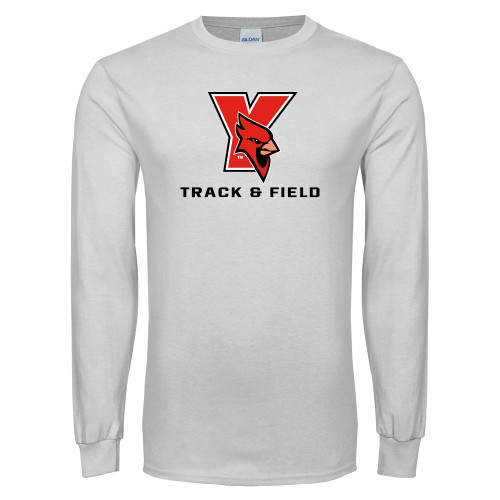 White Long Sleeve T Shirt-Track & Field