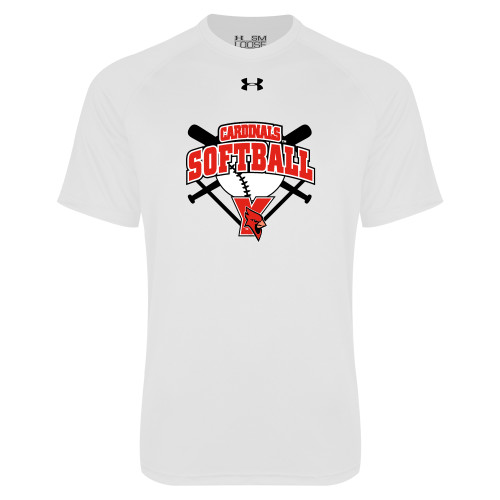 Under Armour White Tech Tee-Cardinals Softball