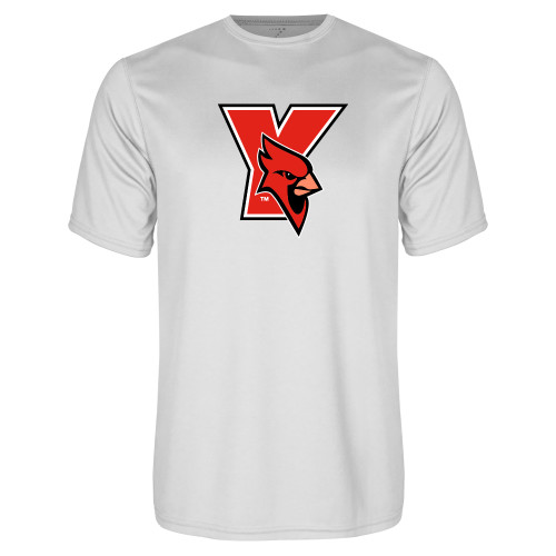 White Performance Tee-Cardinal