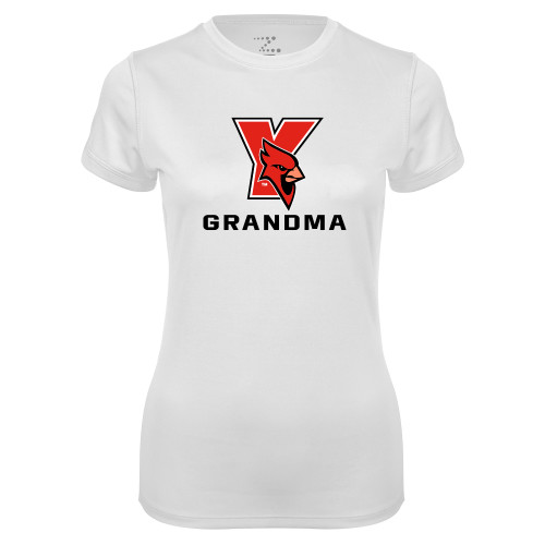 Womens White Performance Tee-Grandma