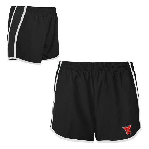 Womens Black/White Team Short-Cardinal