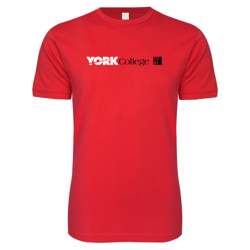 Next Level Red Softstyle T Shirt-York College with CUNY Square