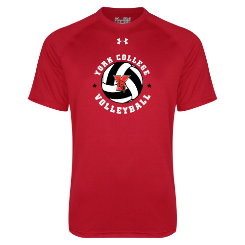 Under Armour Red Tech Tee-Volleyball Circle