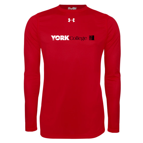 Under Armour Red Long Sleeve Tech Tee-York College with CUNY Square