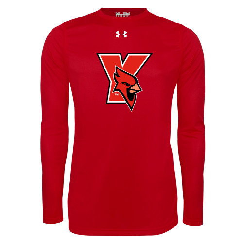 Under Armour Red Long Sleeve Tech Tee-Cardinal