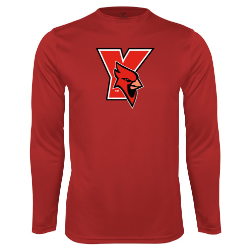 Red Performance Long Sleeve Shirt-Cardinal