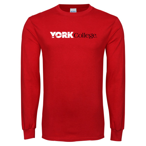 Red Long Sleeve T Shirt-Official Logo