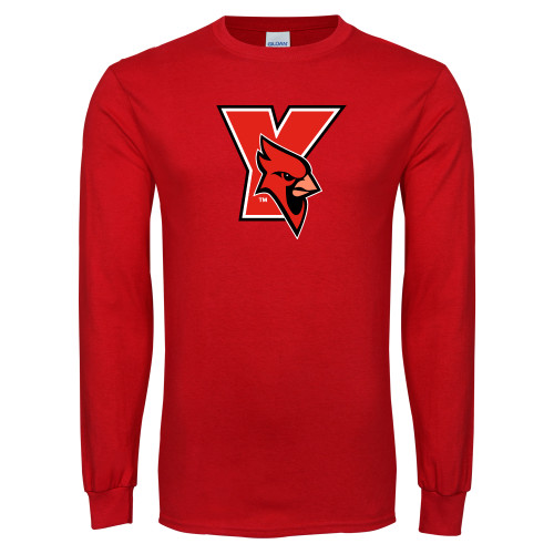 Red Long Sleeve T Shirt-Cardinal