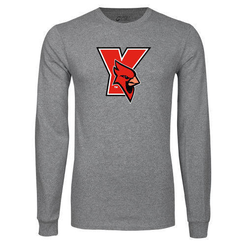 Grey Long Sleeve T Shirt-Cardinal