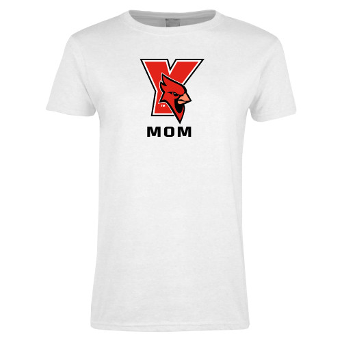 Womens White Short Sleeve Tee-Mom