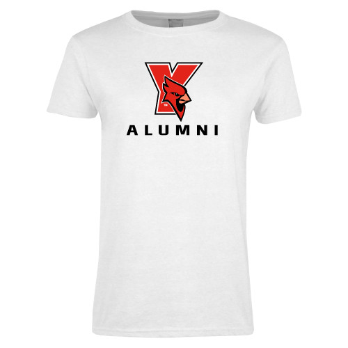 Womens White Short Sleeve Tee-Alumni