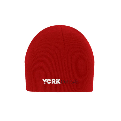 Red Knit Beanie-Official Logo