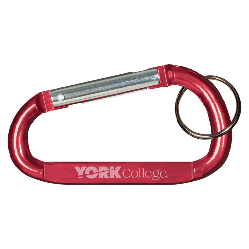 Red Carabiner with Split Ring-Official Logo Engraved