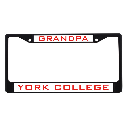 Metal License Plate Frame in Black-Grandpa