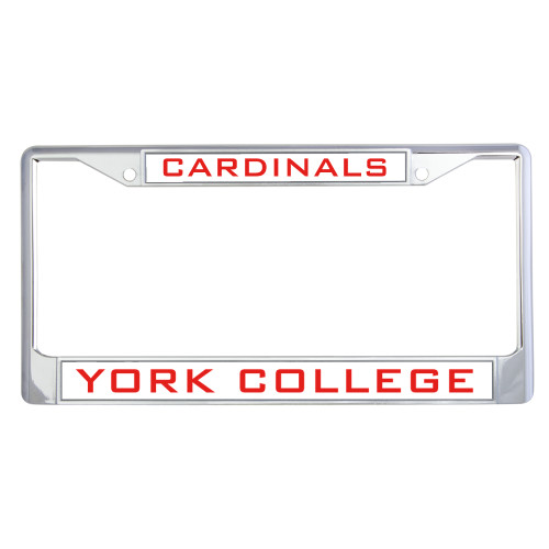 Metal License Plate Frame in Chrome-Mascot