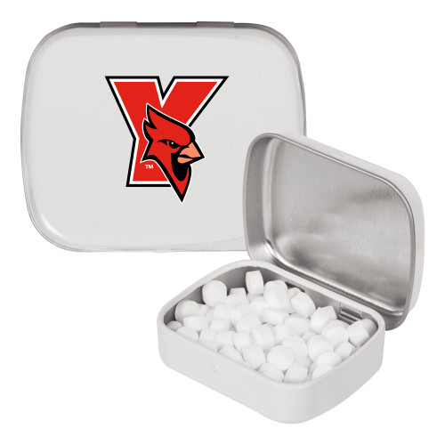 White Rectangular Peppermint Tin-Cardinal