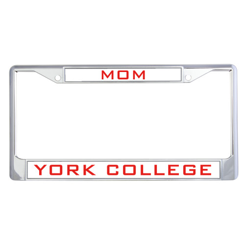 Mom Metal License Plate Frame in Chrome-Mom