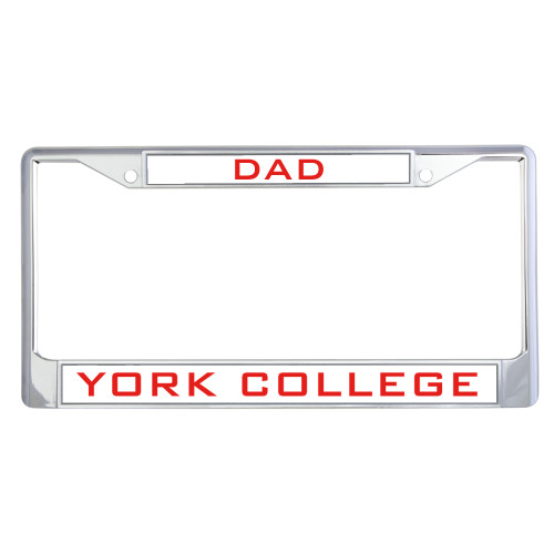 Dad Metal License Plate Frame in Chrome-Dad