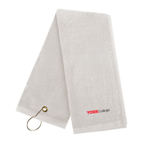 White Golf Towel-Officlal Logo