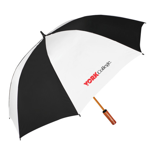 64 Inch Black/White Umbrella-Officlal Logo