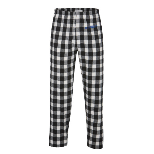 Boxercraft Black/White Unisex Buffalo Flannel Pajama Pant-Graduate Center Wordmark