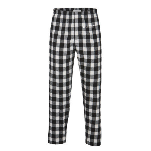 Boxercraft Black/White Unisex Buffalo Flannel Pajama Pant-Graduate Center Wordmark