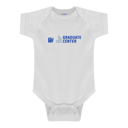 White Infant Onesie-Graduate Center Wordmark