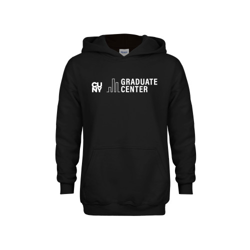 Youth Black Fleece Hoodie-Graduate Center Wordmark