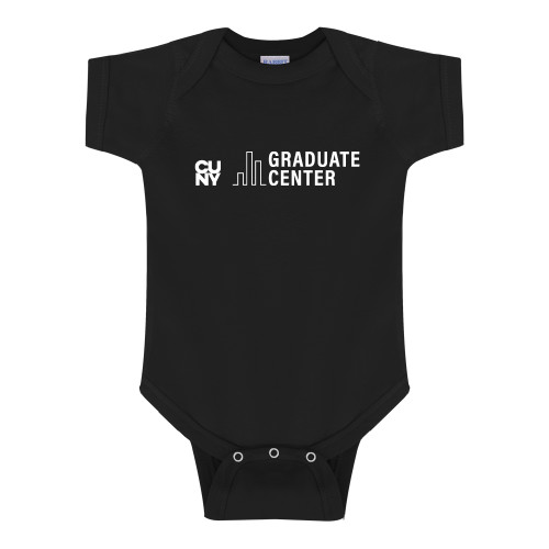 Black Infant Onesie-Graduate Center Wordmark