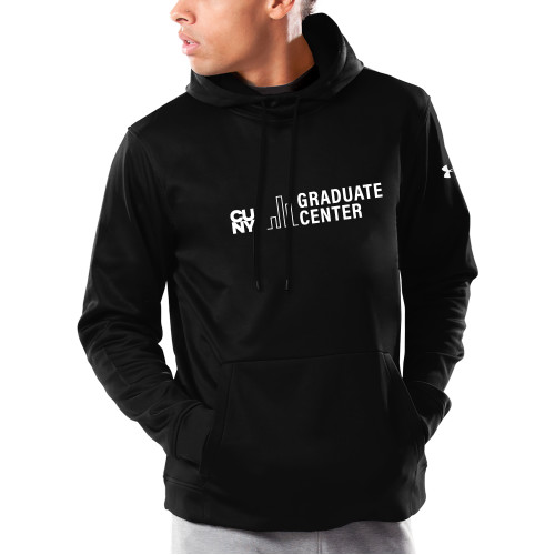 Under Armour Black Armour Fleece Hoodie-Graduate Center Wordmark