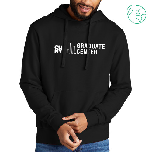 Alllmade Black Organic French Terry Pullover Hoodie-Graduate Center Wordmark