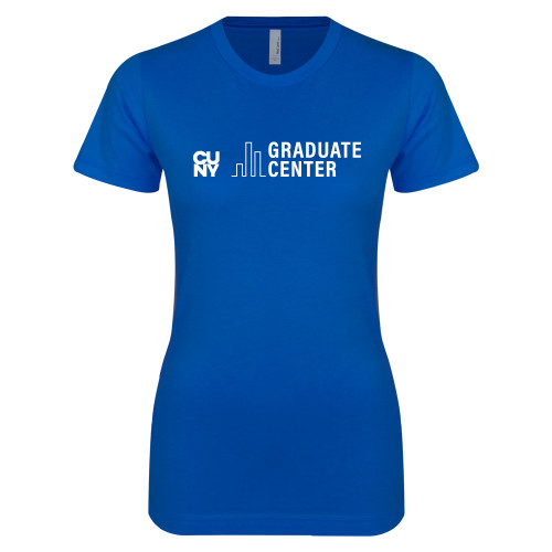 Next Level Womens Royal Boyfriend Tee-Graduate Center Wordmark