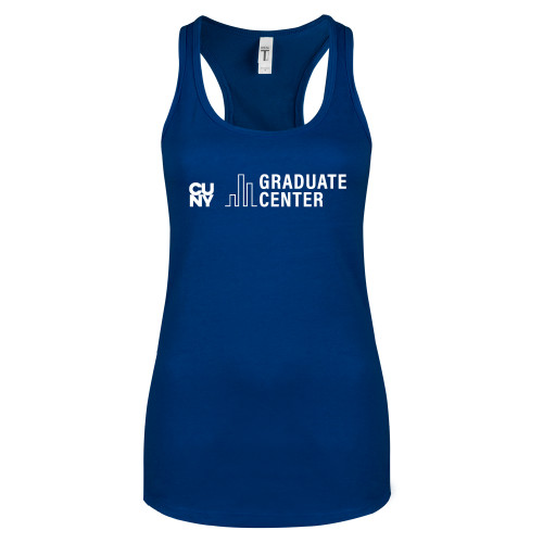 Next Level Racerback Tank Royal-Graduate Center Wordmark