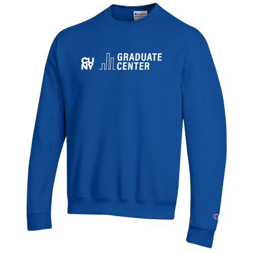 Champion Royal Fleece Crew-Graduate Center Wordmark