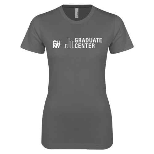 Next Level Womens Charcoal Boyfriend Tee-Graduate Center Wordmark